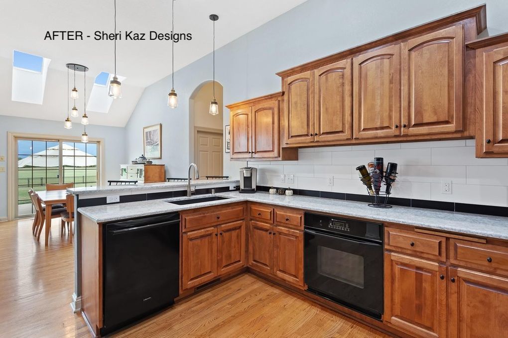 Kitchen Remodel After Picture by Sheri Kaz Interior Designs Milwaukee Wisconsin