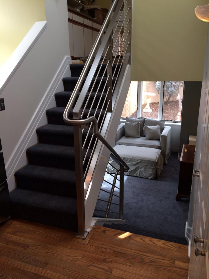 Staircase handrail design,stainless stairrails,Sheri Kaz Interior Designs ideas Milwaukee Wisconsin